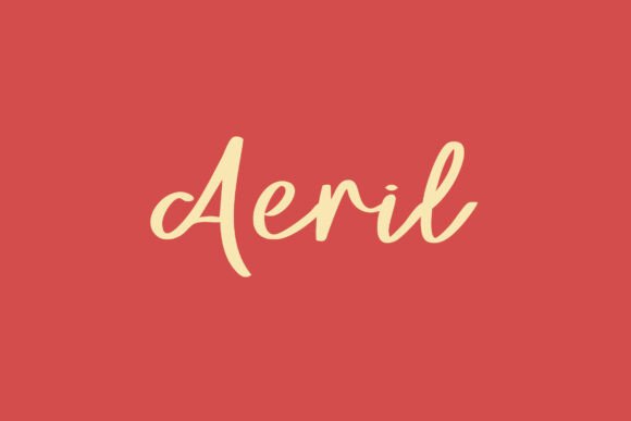 Aeril: A Fluid Script Font for Editorial Charm