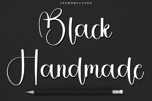 Black Handmade Script Font for Authentic Craft Projects