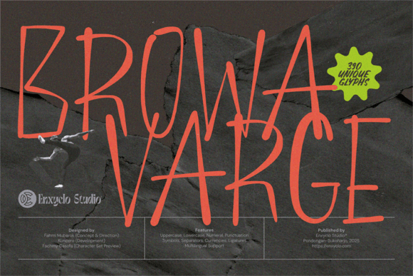 Browavarge: A Playful Display Font for Handmade Charm