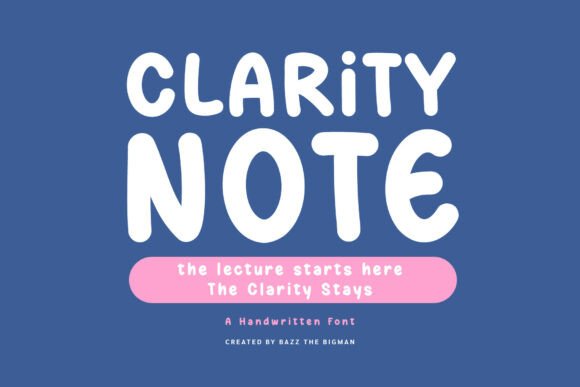 Clarity Note: A Handwritten Font That Makes Your Message Instantly Clear