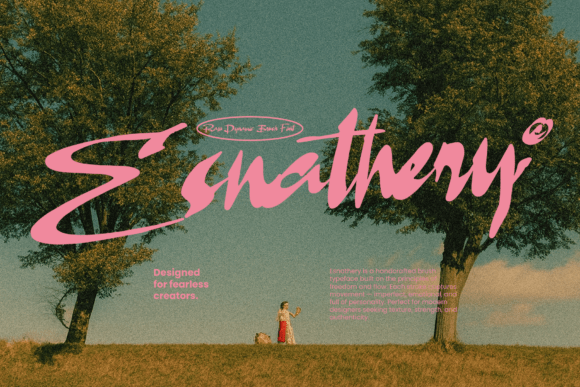 Esnathery: A Raw, Expressive Script Font for Authentic Branding