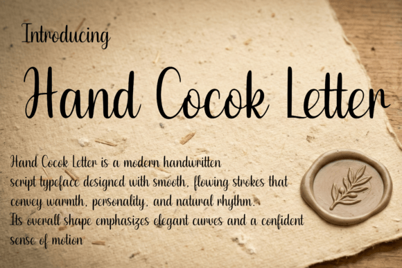 Hand Cocok Letter: A Warm, Handwritten Script Font for Makers