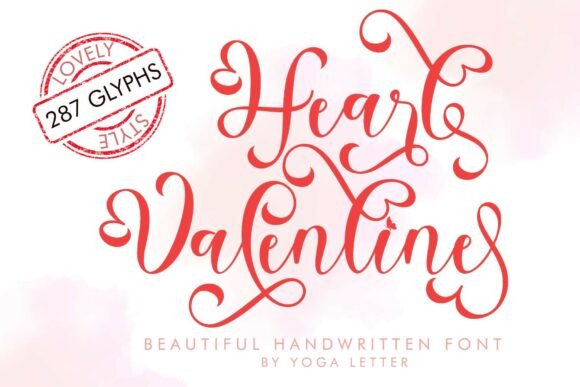Heart Valentine Font: A Handwritten Script That Elevates Digital Branding