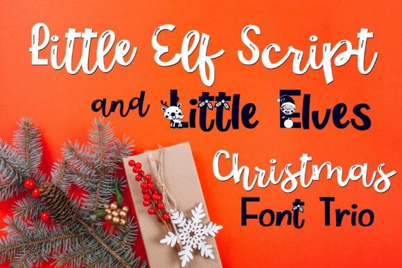 Little Elf Trio Font: A Whimsical Script Font for Holiday Branding