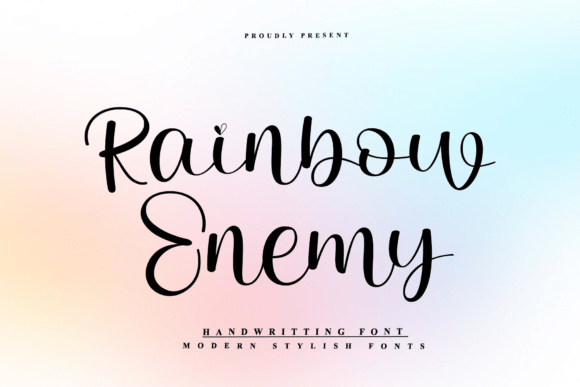 Rainbow Enemy: A Bold Handwritten Font for Makers