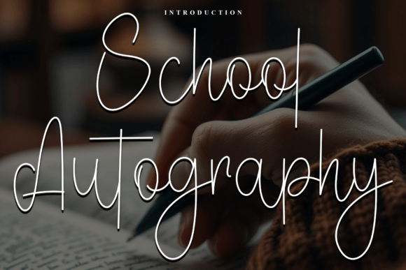 School Autography: A Festive Script Font That Lifts Your Brand