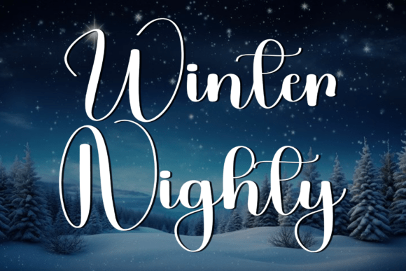 Winter Nighty Font: Festive Script for Handmade Holiday Products